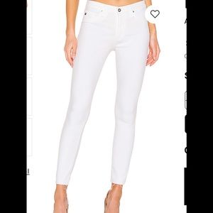 ADRIANO GOLDSCHMIED White Farrah Skinny Ankle